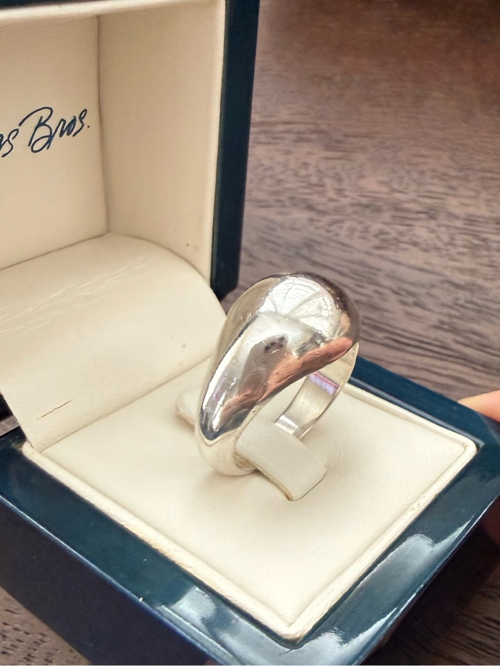 Sterling Silver Dome Statement Size 8.75 Ring - Silver